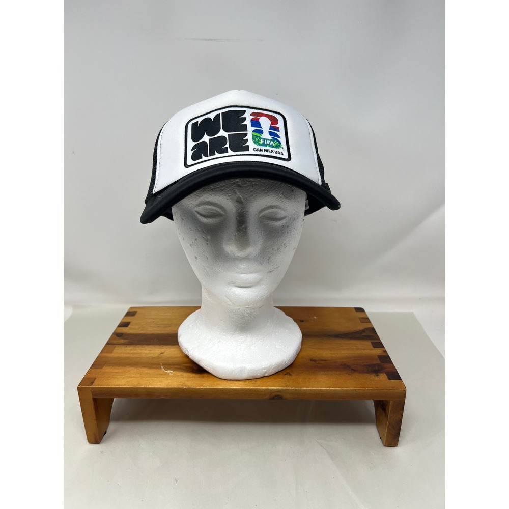 FIFA World Cup 2026 Trucker Hat OS Black White NEW We Are 26 Soccer Snapback Cap